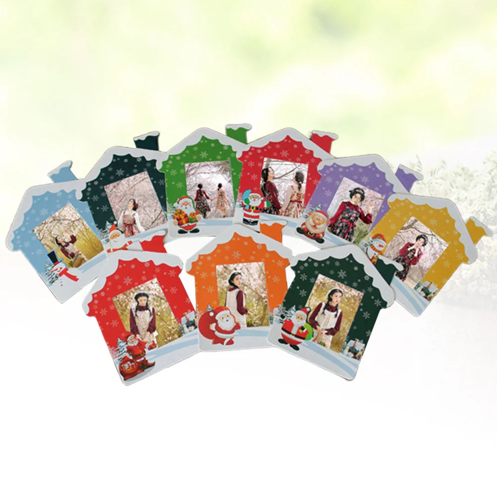 

Paper Photo Frame for Christmas Photo Frame with Clips Xmas Photo Frames DIY Picture Frame for Wall