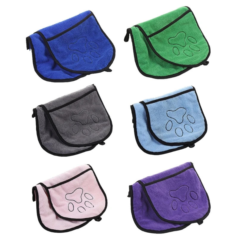 

Pet Drying Towel Absorbent Bath Towel Quick Dry Dog Bath Towel K5DC