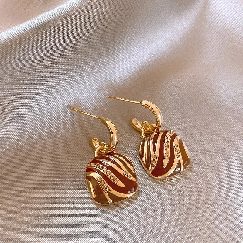 Guliya легкие роскошные серьги с леопардовым принтом Майяра женские новые