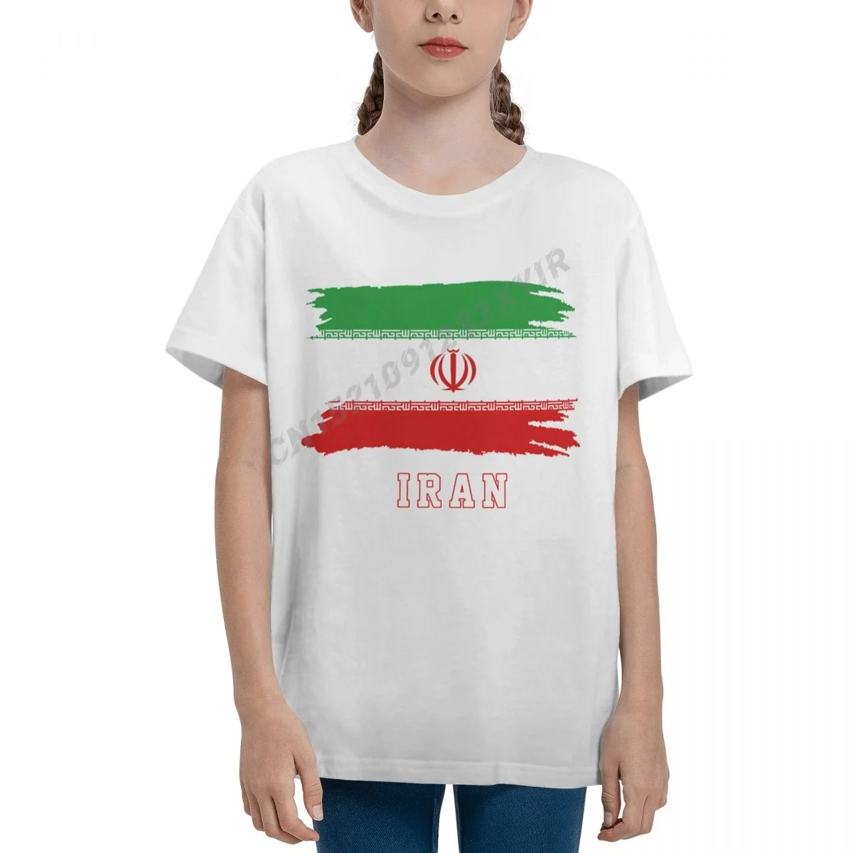 

Молодежная Футболка с флагом Ирана для мальчиков и девочек, крутая Детская футболка с флагом Ирана, футболка из 100% хлопка с круглым вырезом ...