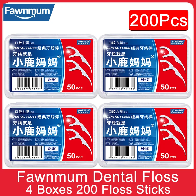 Fawnmum Dental Floss Sticks 200Pcs Orthodontic Picks Teeth Cleang Oral Crae Tools Toothpick Clean Between Teeth Dental Tool