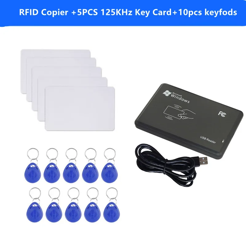 

High Sensitivity Proximity Smart Card Reader USB2.0 125KHz Key NFC RFID Copier Duplicator For Window Linux System