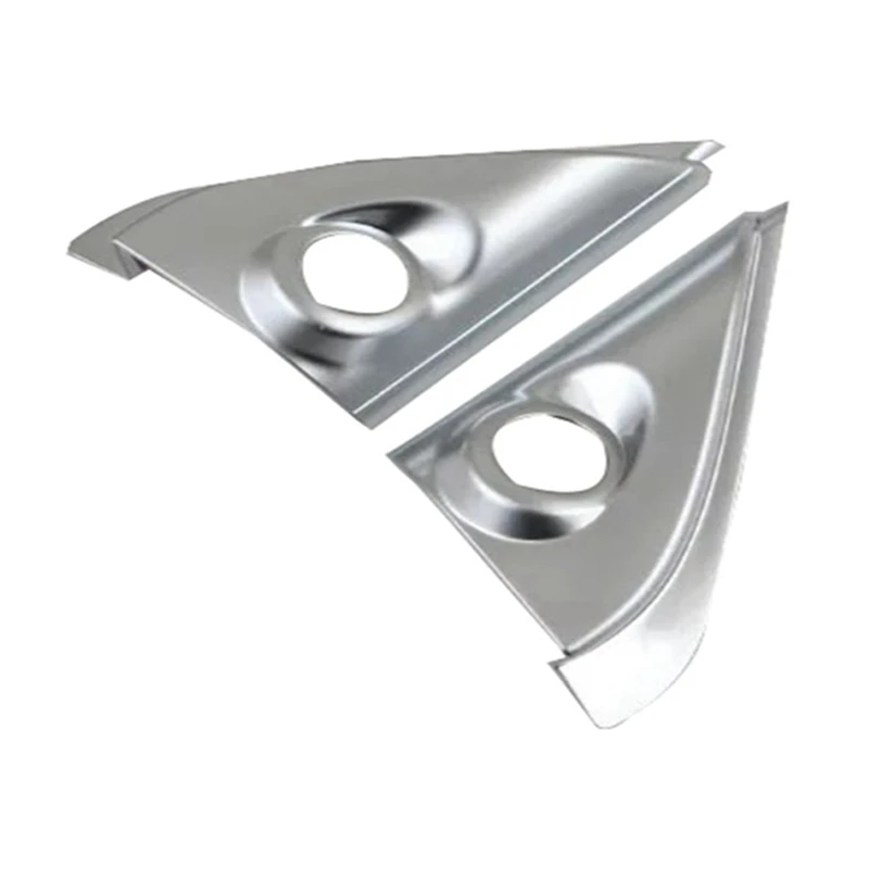 

Car ABS Matt Silver Front Door A Pillar Triangle Cover Trim Audio Speaker Trims For Mitsubishi Outlander 2013-2019
