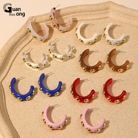 guanlong new fashion large hoop earrings for women girls luxury unique design acrylic resin punk big ear rings trendy jewelery