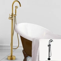 antiqueblack bronze floor stand bathtub faucets with hand shower floor standing bath faucet single handle mixer tap