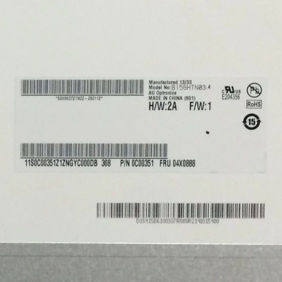 B156HTN03.4 подходит для LP156WF4-SPH2 SPH3 HB156FH1-401-301 N156HGE-EA1 EB1 NT156FHM-N41 B156HTN03.7 B156HTN03.6 B156HTN03.5