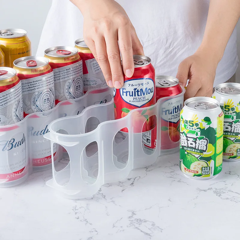1 Pcs Beer Soda Drink Can Storage Box Kitchen Refrigerator Storage Box Drink Seasoning Bottle Holder Fridge Organizer Rack Shelf
