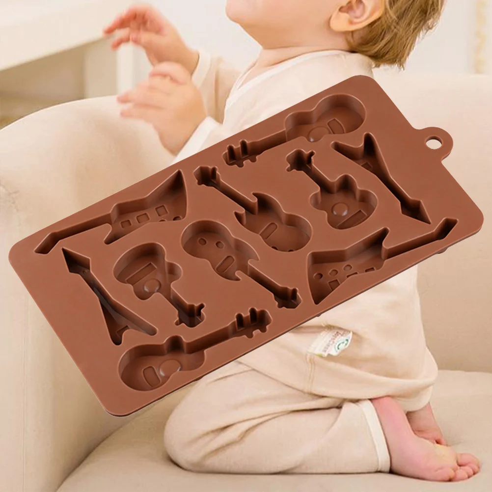 

Mold Silicone Chocolate Molds Guitar Tray Candy Ice Cookie Cake Musical Baking Cube Making Gummy Instrument Fondant Party