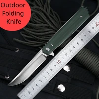 tactical folding knife 9cr18mov blade g10 handle camping survival hunting utility tool edc knives