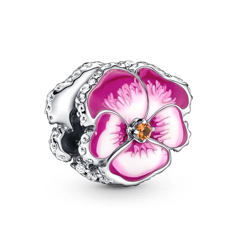 Fashion Blue Butterfly Mothers' Day Cartoon Animals Beads Fit Original Pandora Charms Dangle Pendant DIY Bracelet Women Jewelry