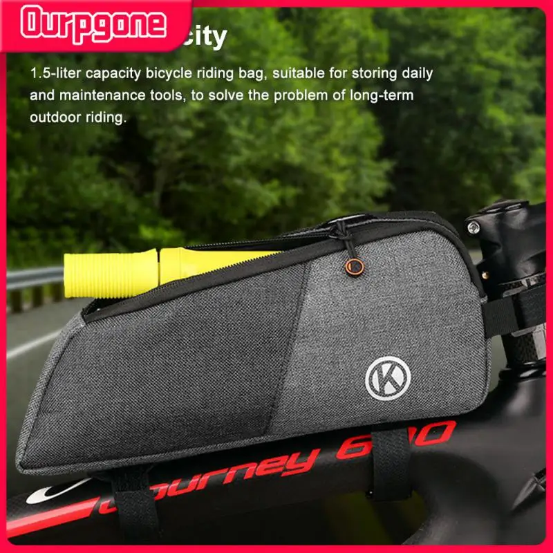 

Outdoor Bicycle Bag Nylon Reflective Bag Triangle Bike Frame Front Tube Phone Holder Bag Waterproof Bike Cycling Cellphone Bag
