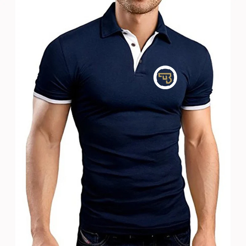

2023 Summer CZ Ceska Zbrojovka Czech Firearms Logo Print Casual Cotton Polo Shirt Men's Comfortable Slim Fit Trendy Short Sleeve