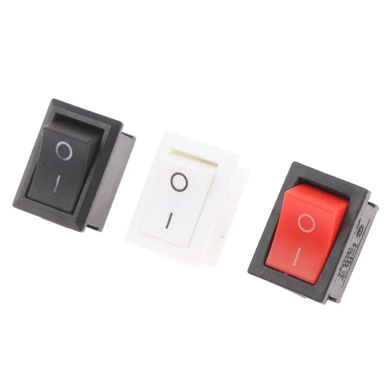 

10 шт., 2-контактный переключатель питания, 21 х15 мм, 6 А/250 В переменного тока