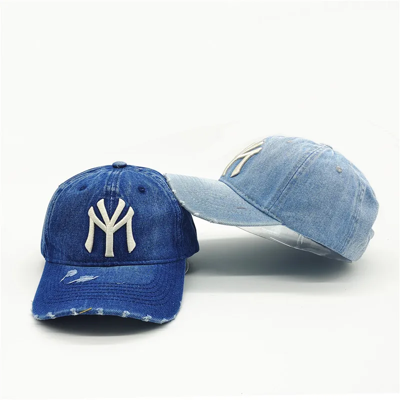 

New adult men casual vintage denim MY NY embroidery baseball cap Women cotton sports hat hip hop snapback hat Golf hats gorros