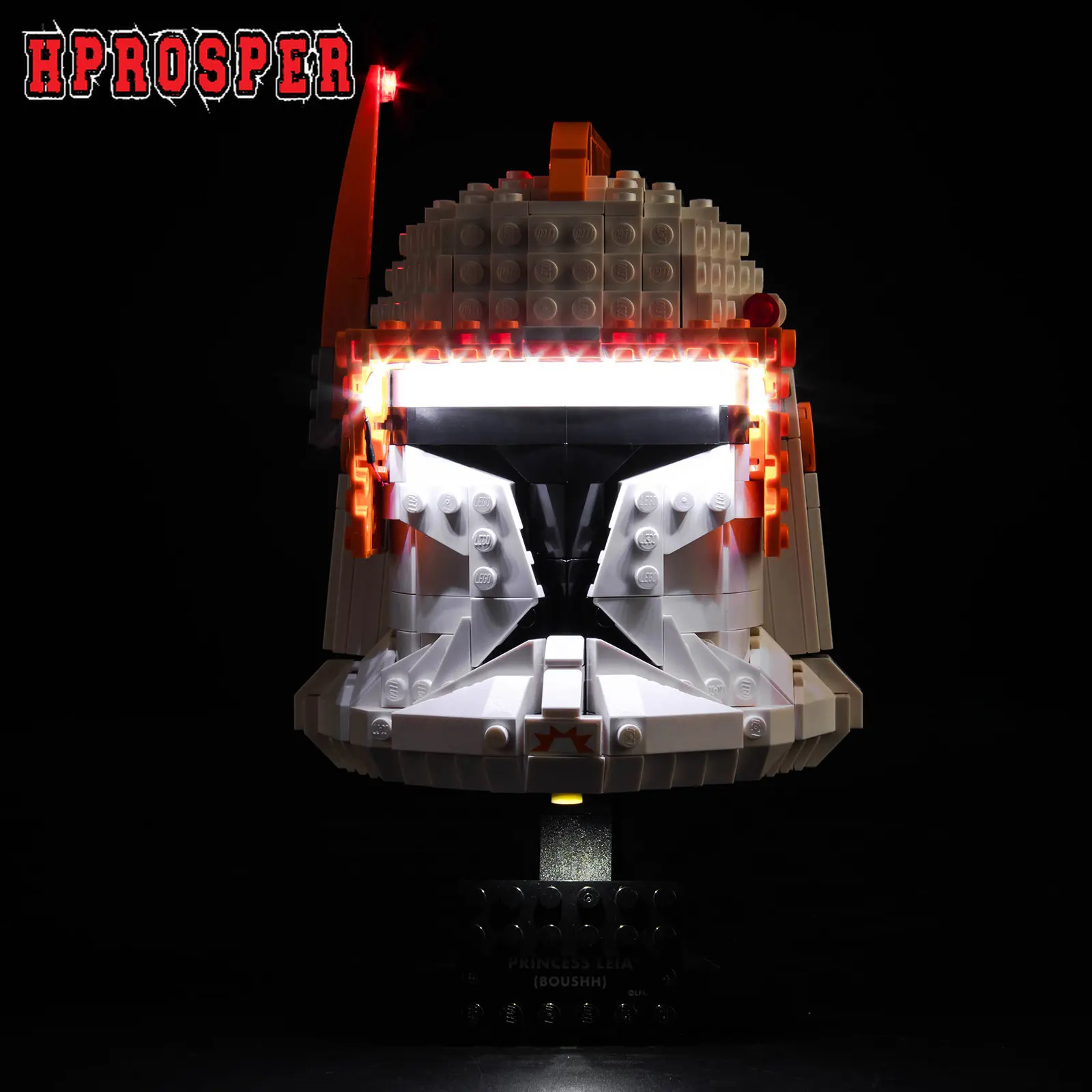 Hprosper LED Lights For 75350 Clone Commander Cody Helmet Lighting Design Lights Set (Not Included Building Blocks)