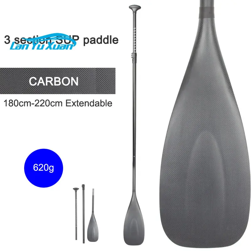 

3 section SUP board carbon paddle shaft blade 180-220cm inflatable stand up paddle board fishing boat oar canoe paddle oar