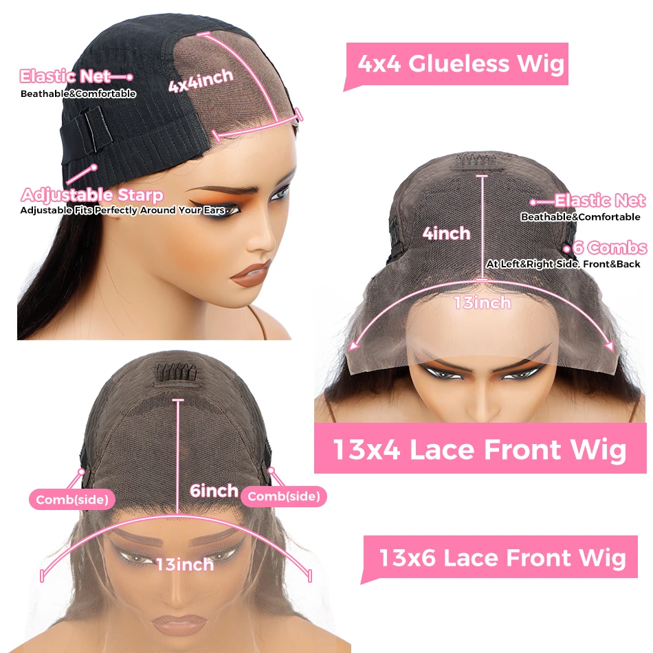 200 Плотность 13x6 13x4 HD Прозрачный объемный волнистый парик фронта шнурка