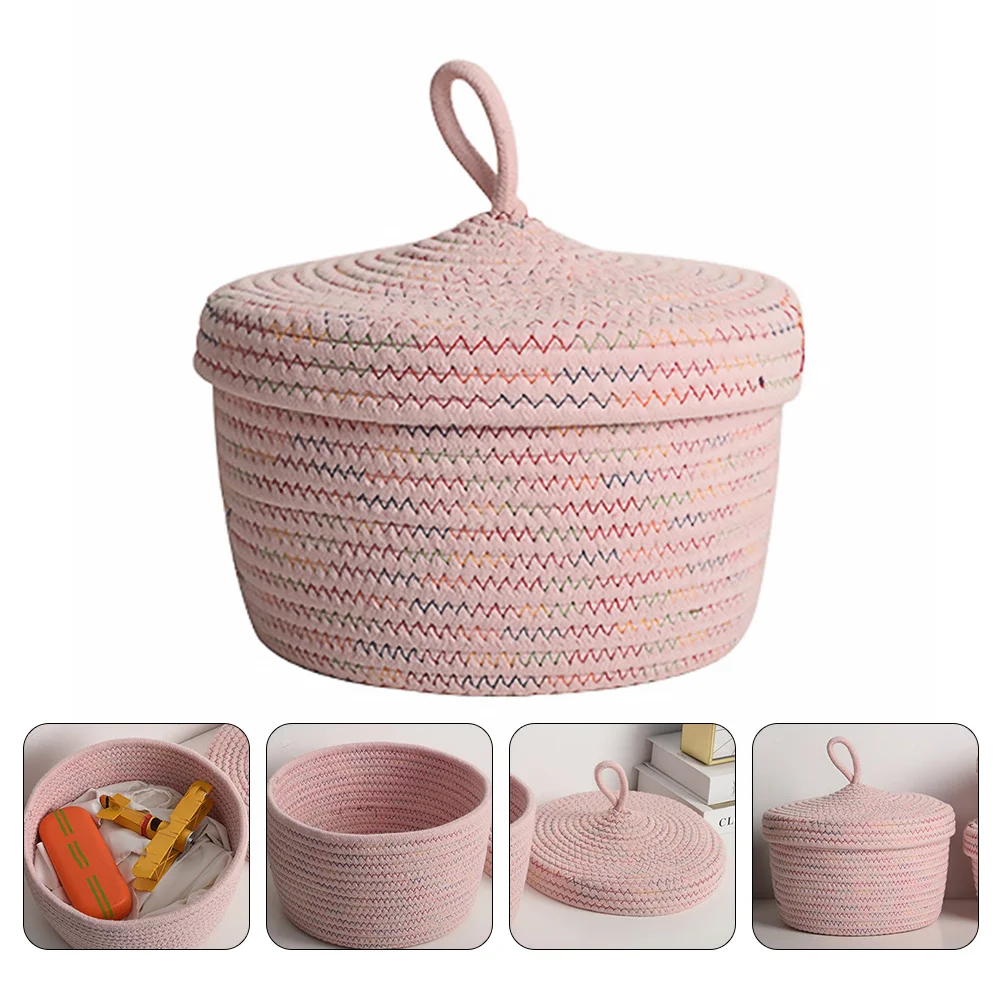 

Basket Storage Box Organizer Cotton Holder Rope Organizing Desktop Rattan Teabag Makeup Natural Closet Packet Sugar Seagrass