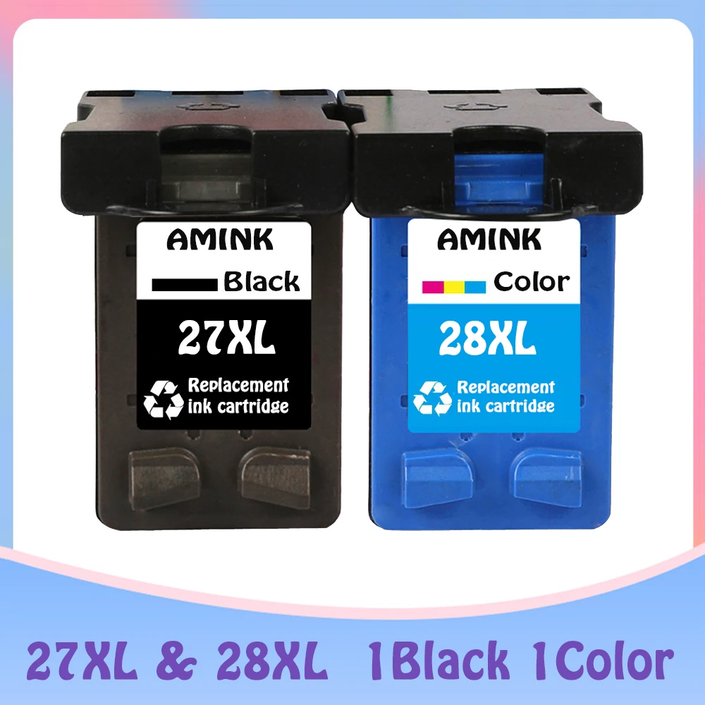 

27XL 28XL Cartridge for hp 27 28 Ink Cartridge Compatible for hp Deskjet 3320 3325 3420 3535 3550 3650 3744 Printer
