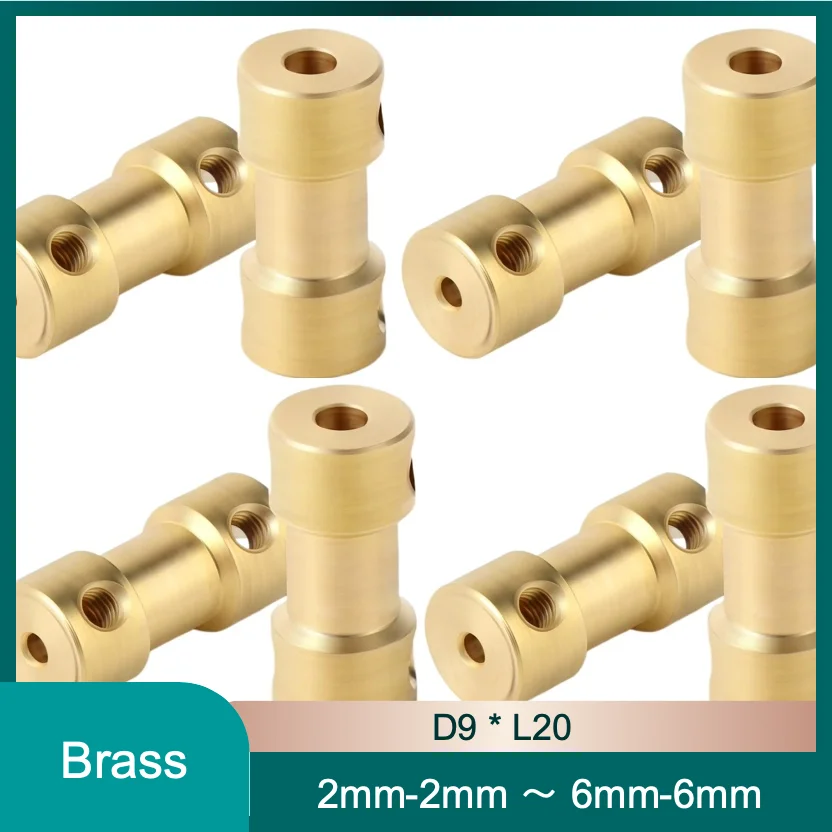 Латунная жесткая муфта вала 2-6 мм