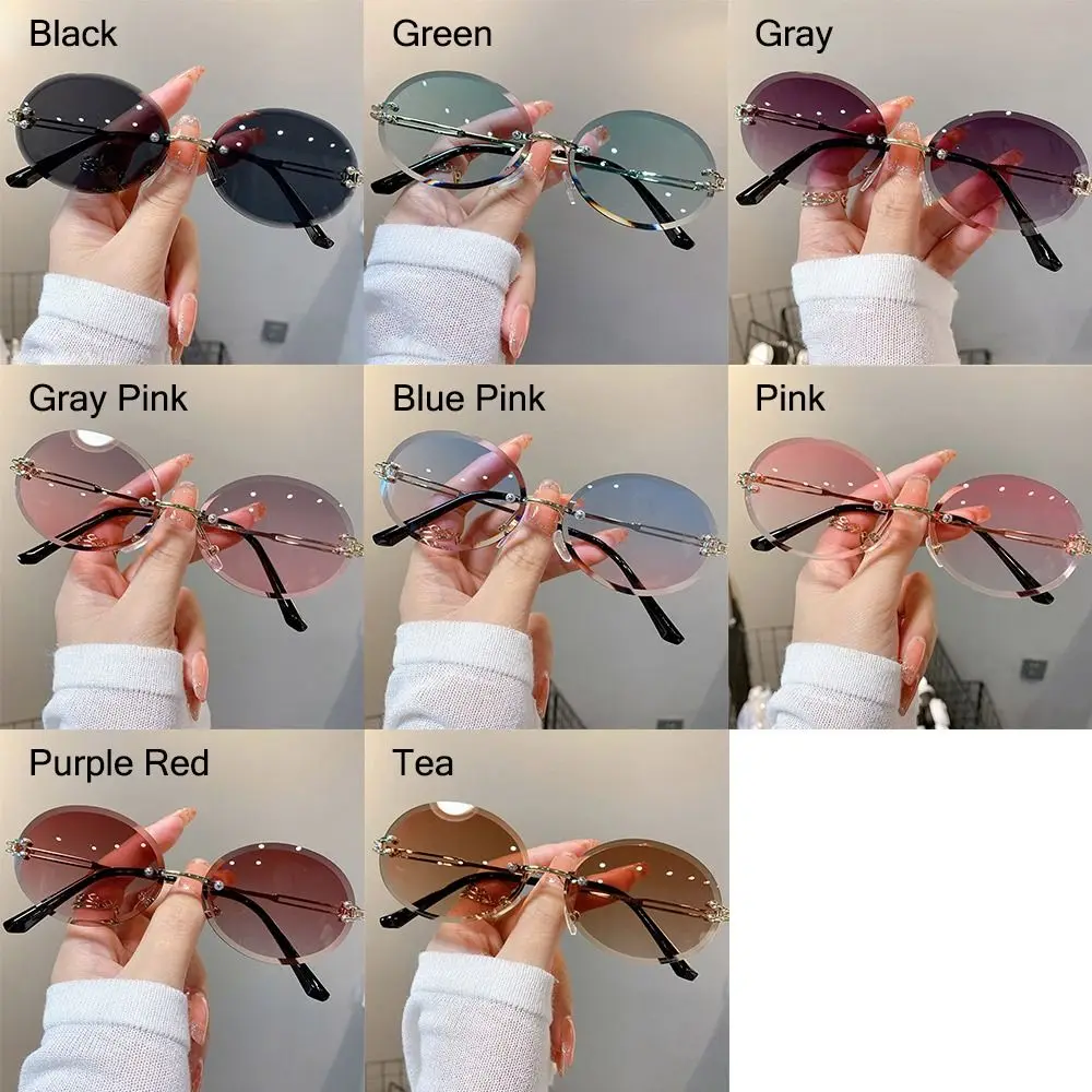 Винтажные овальные солнцезащитные очки в стиле панк