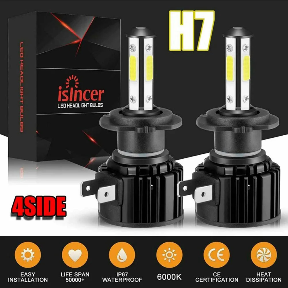 

H11 Led Headlight Bulb 2pcs Lenses for Headlights Led 360 H7 9005 9006 Cars Spare Parts and Accessories Headlamp