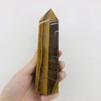 natural tiger eye stone column physical therapy stone for health home decoration