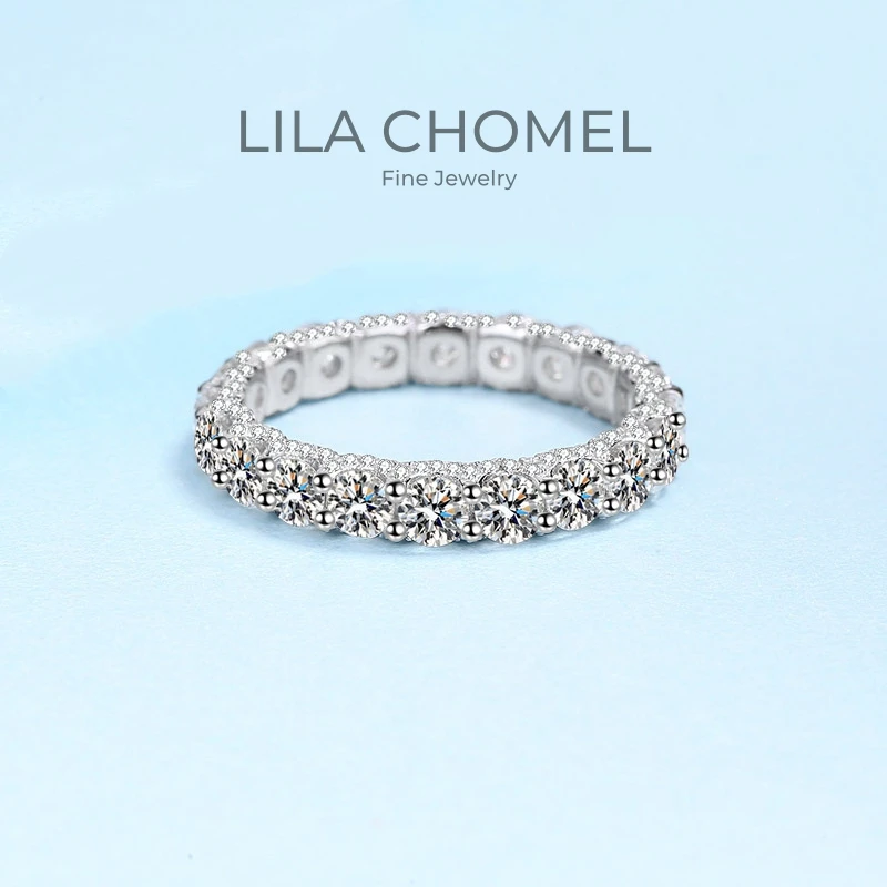 Женское кольцо из белого золота 18 карат VVS1 D