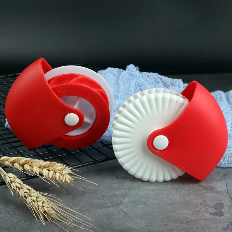 

Lattice Cutter Pizza Pie Decoration Gadget Plastic Roller Wheel Cutter Crust Noodle Roll Fancy Knife Baking Cutter Pastry Dough