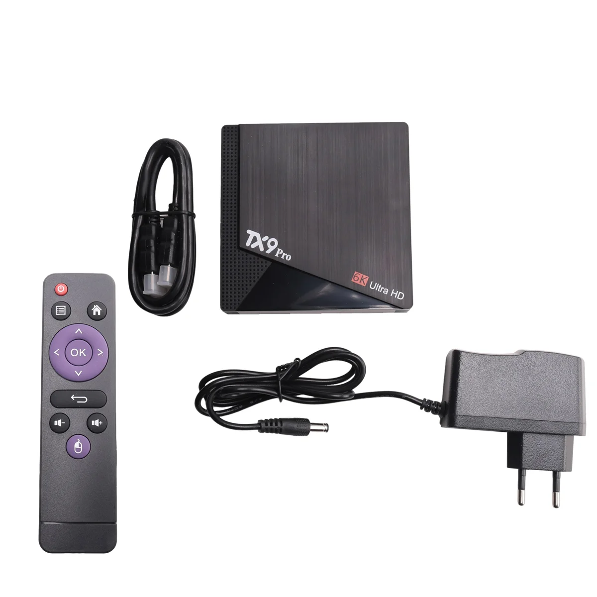 TX9 Pro Android 10.0 Set Top Box 6K HD Dual Brand 2.4G 5.8G Wi-Fi Медиаплеер AIIwinner H313 Smart TV EU Plug