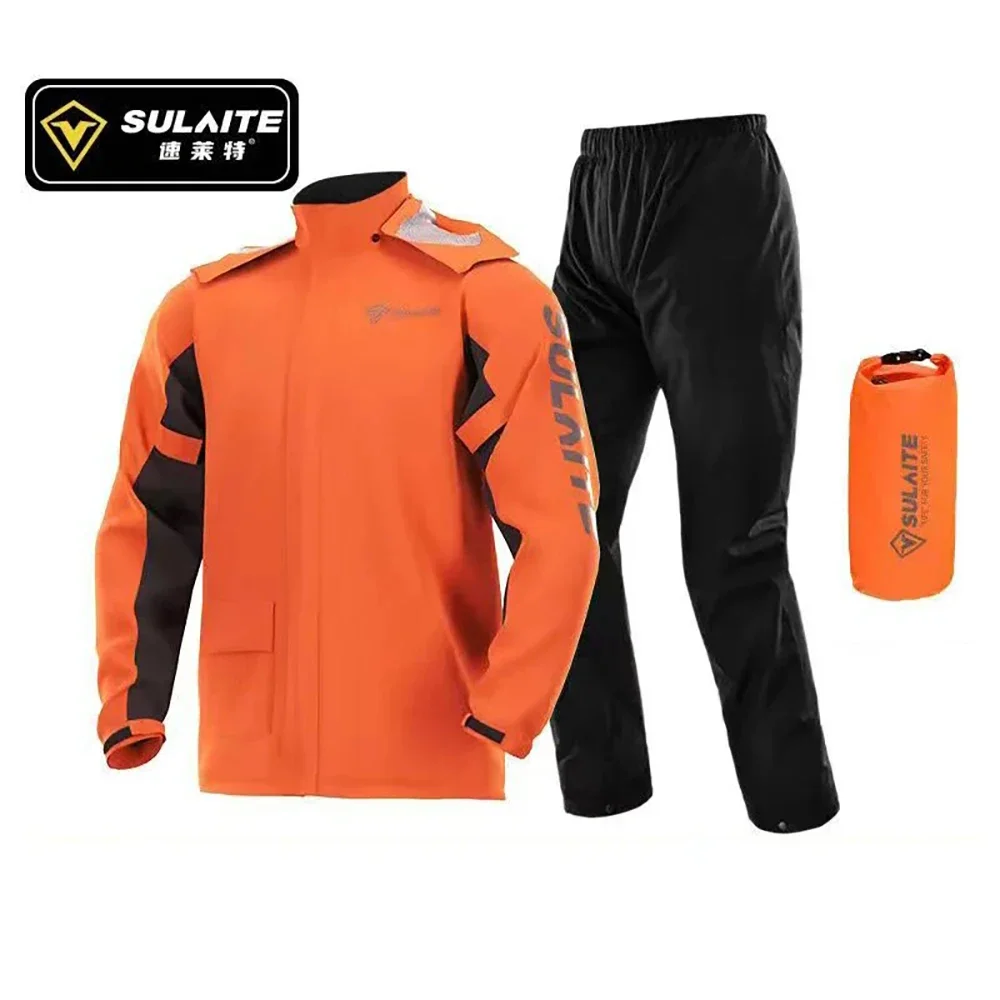Мотоциклетный дождевик для мужчин и женщин, водонепроницаемая мотоциклетная уличная дождевая куртка, брюки, Байкерский комплект для велоспорта, рыбалки, скалолазания