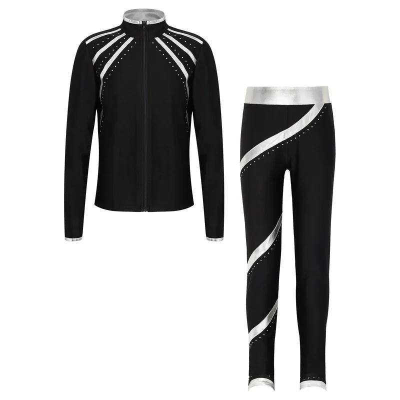 Костюм гимнастический детский с длинными рукавами и брюками