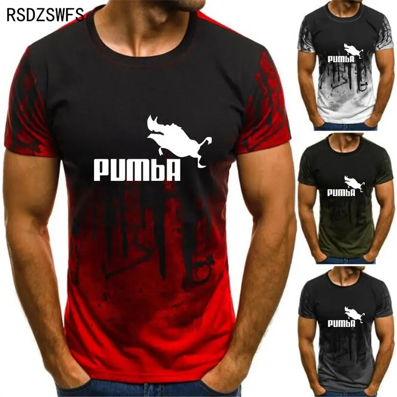 

2022 Men's Pumba Print T-shirt New Camouflage Short Sleeve T-shirt Breathable And Comfortable Men's Sports Fitness T-shirt Size