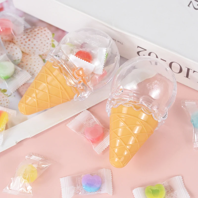 

8pcs Creative Plastic Candy Box Ice Cream Shape Kids Birthday Party Favors Candy Gift Packaging Box Baby Shower Wedding Supplies