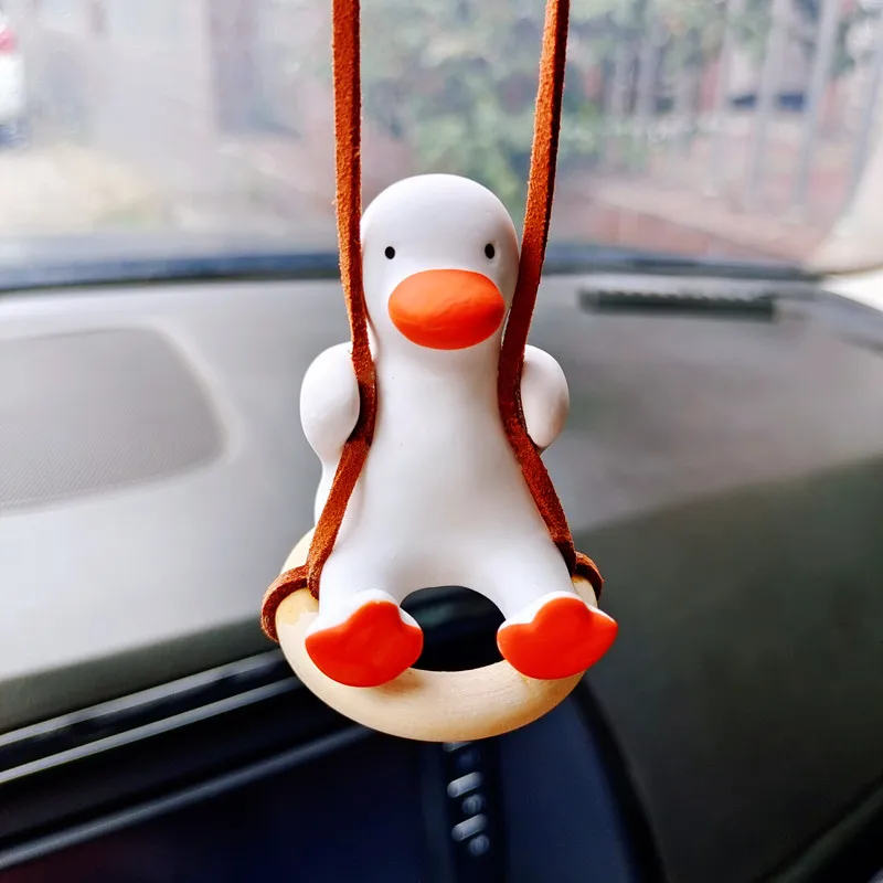

Очаровательная Толстая Утка для машины, аксессуары для интерьера аниме, аксессуары для автомобиля, подвеска для зеркала заднего вида