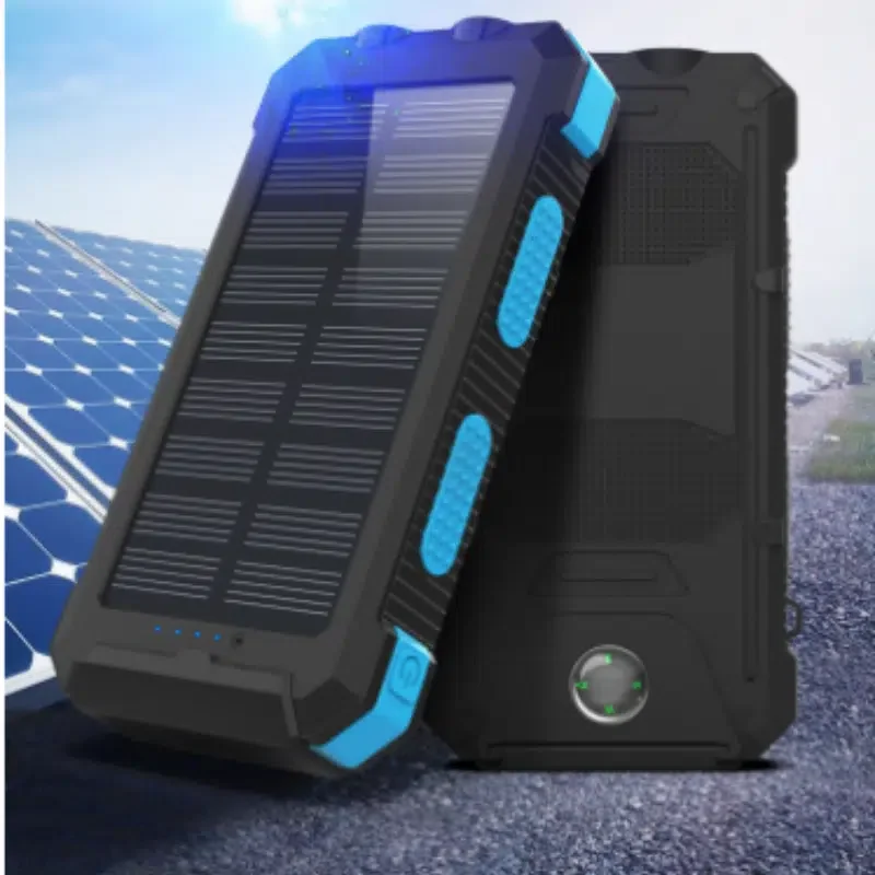 

Портативное зарядное устройство на солнечной батарее типа C, внешний аккумулятор на солнечной батарее с настенным разъемом, светодиодный д...