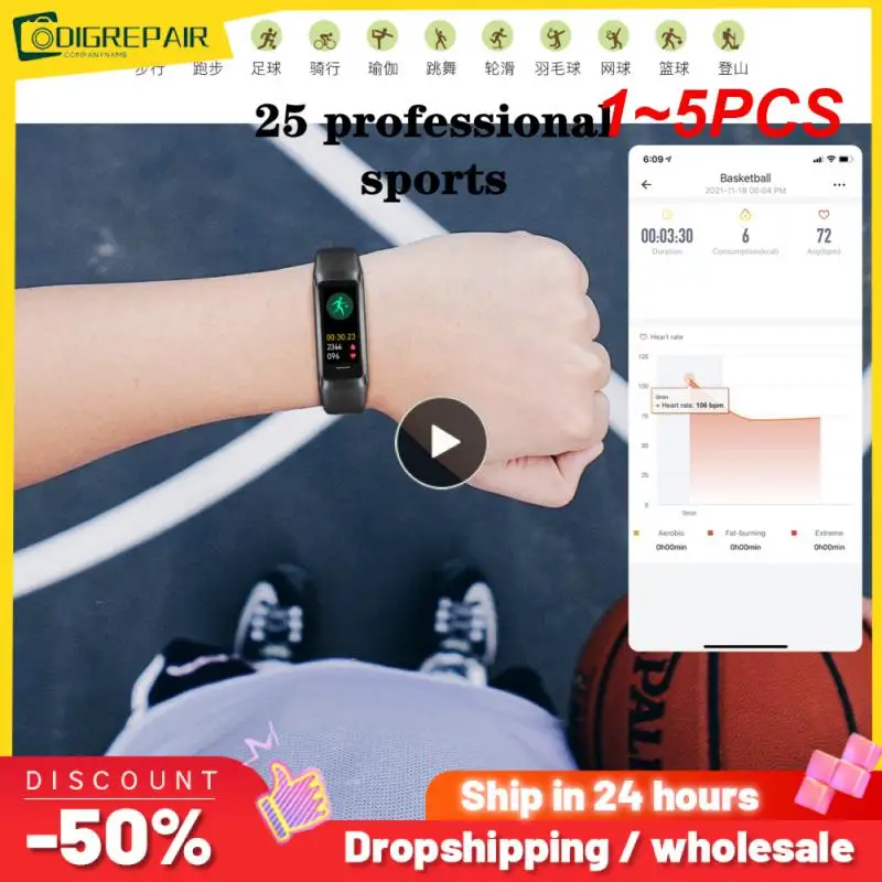 

1~5PCS Amoled Smart Watch 2023 Smartwatch Band Women Heart Rate Blood Wartch Waterproof Connected Smart Bracelet Sport Fitness
