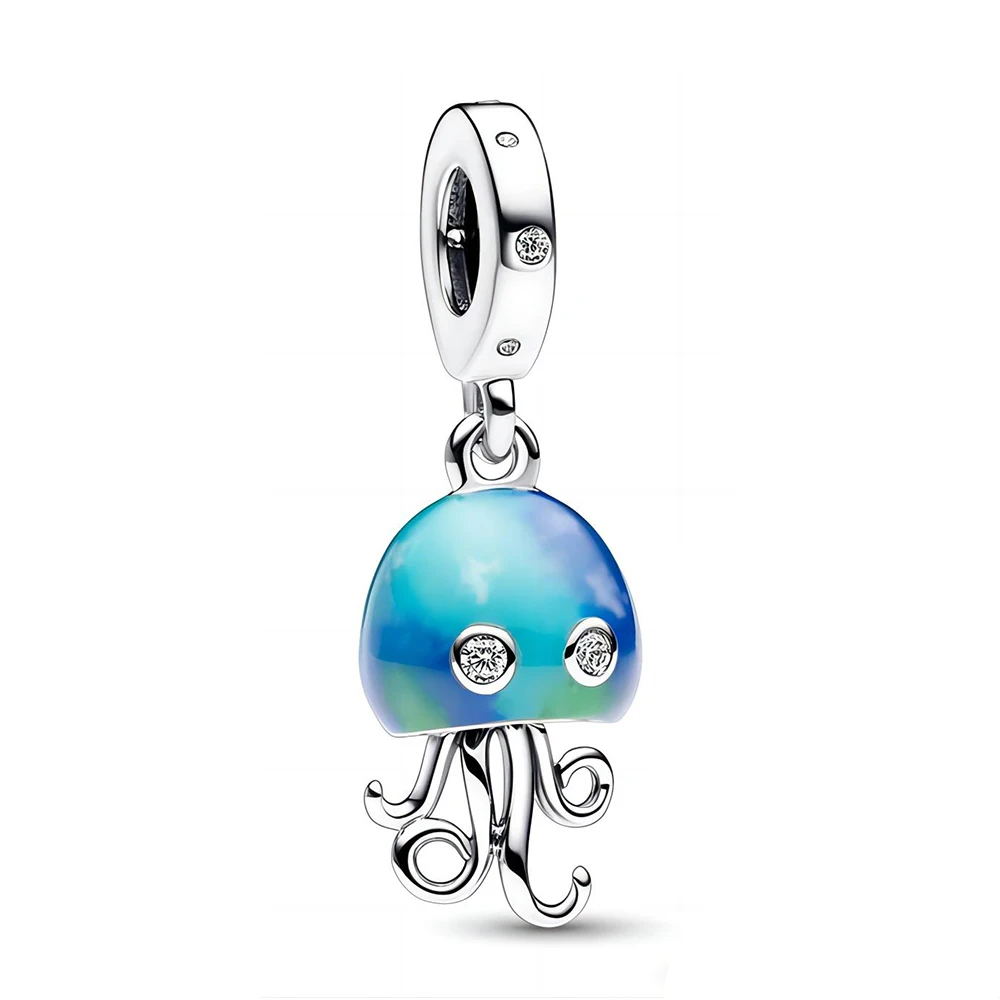 

Colorful Jellyfish Dangle Charm Fit Original Pan Charms Bracelet & Bangle Charm Pendant Jewelry