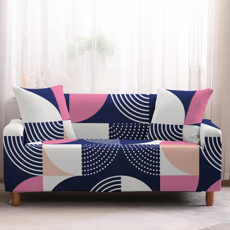 

Colorful Patchwork Print Sofa Cover Antifouling Elastic Seat Covers Home Decor Sofa Covers for Living Room Couch Covers Bean Bag