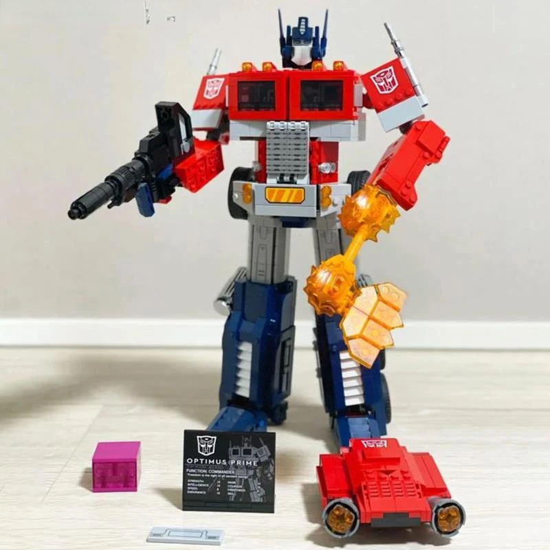 

Optimus Prime робот-трансформер, игрушки, грузовик, робот-трансформер, игрушки, кино, строительные блоки, игрушки для детей, совместимы с 10302