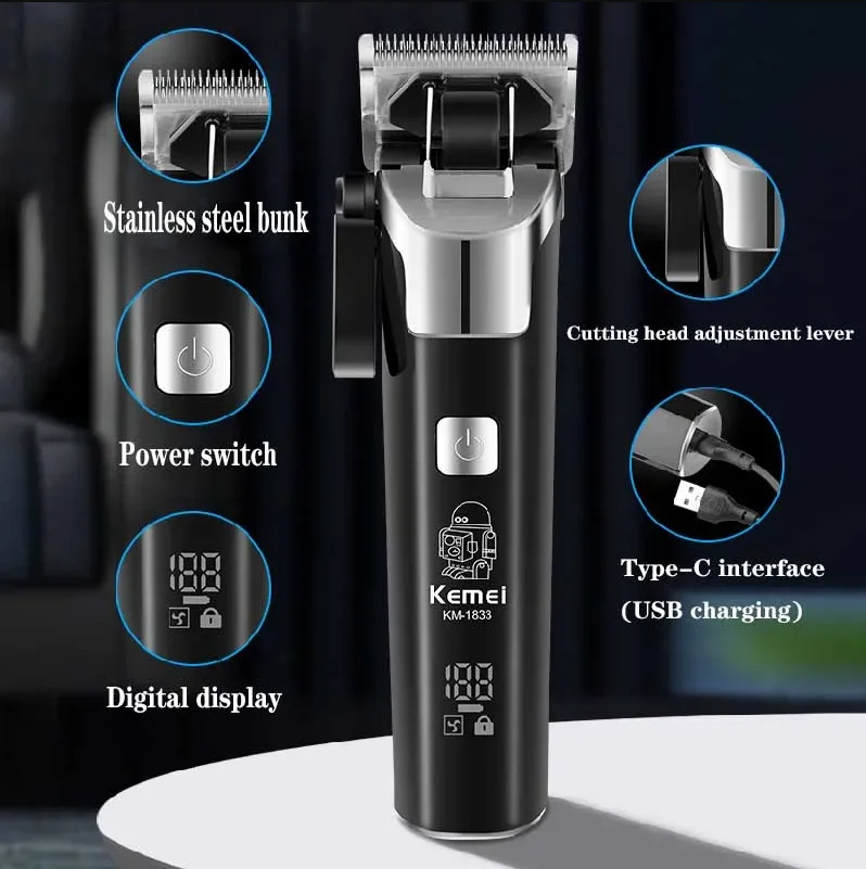 Kemei Профессиональная Электрическая Машинка Для Стрижки Волос