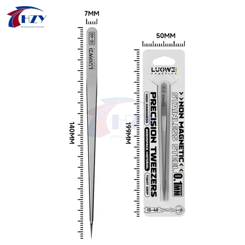 

LUOWEI IS-40 Прецизионные пинцеты для обслуживания удлиненных сверхтонких кончиков для iPhone Android Инструмент для ремонта ...