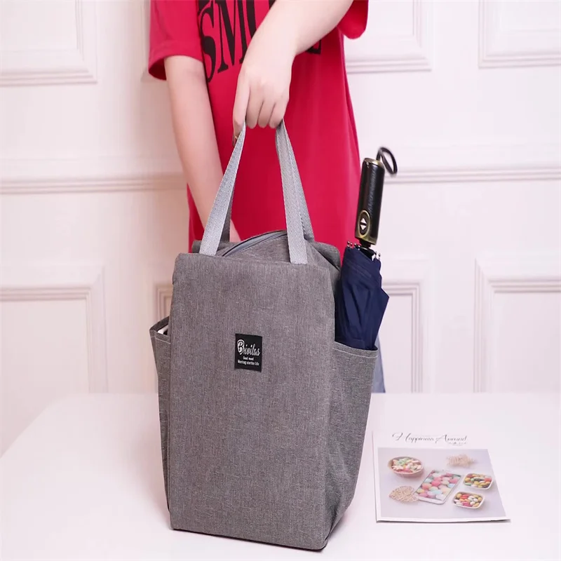 Портативная сумка для ланча Термосумка пикника Бенто-бокса ремешок на молнии