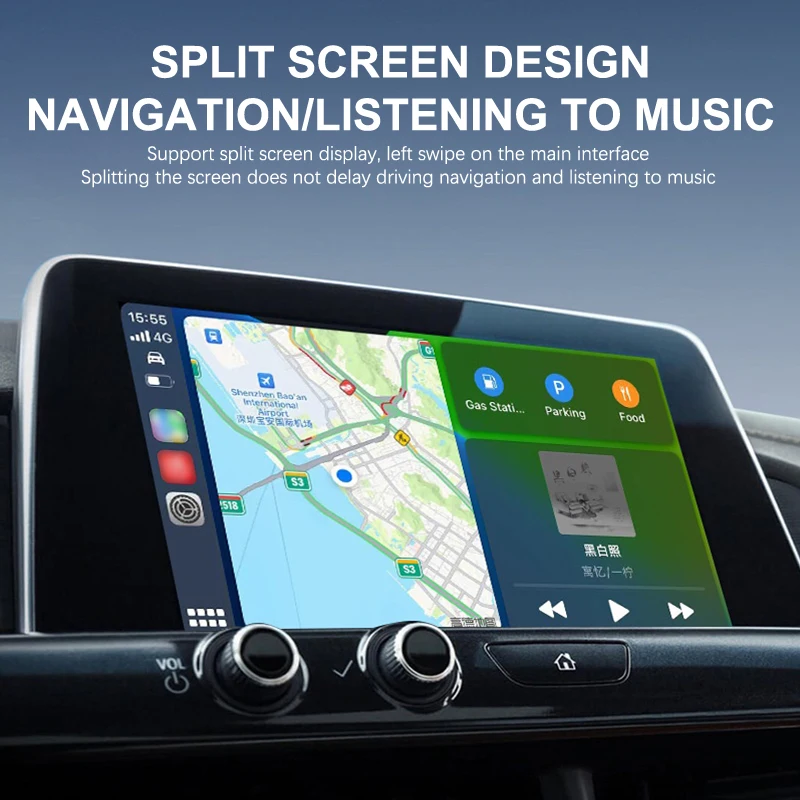 Проводной к беспроводному адаптеру CarPlay 2 в 1 Android Auto Smart Dongle Box автомобильная