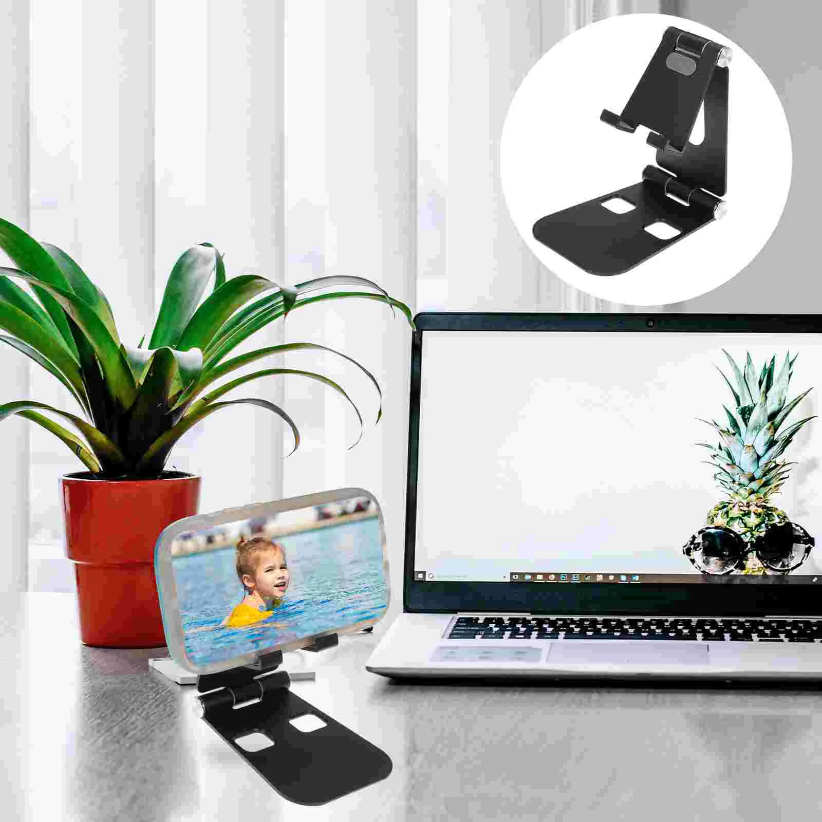 

Stand For Plants Indoor Cell Stand, Stability Multi- Angle Adjustment Stand Holder with Charging Hole, Aluminum Alloy Non-