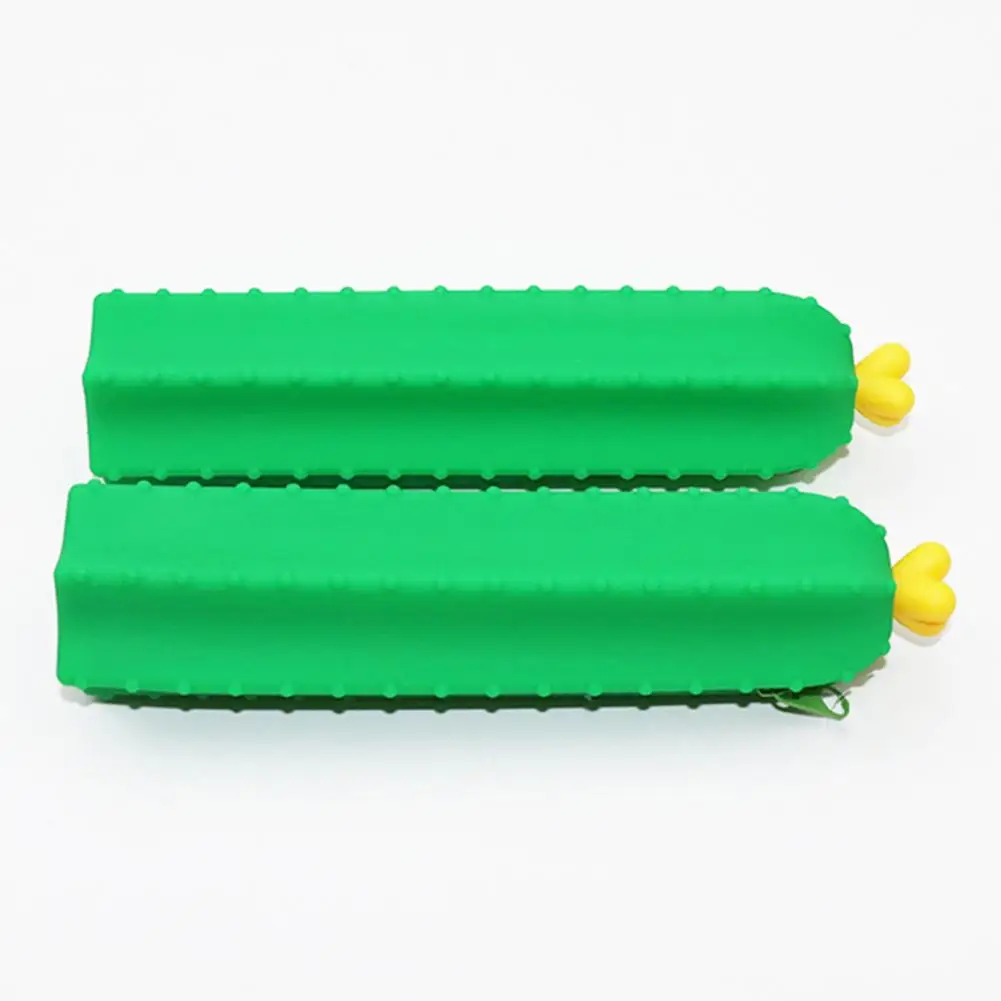 Brightly Colored Pencil Case Durable Cactus Stationery Bag Capacity Silicone Pencil Case for School Supplies Storage Gift Box