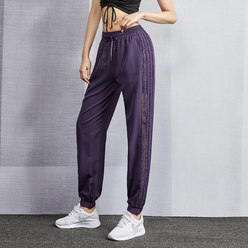 Loose Sports Pants Quick Dry Running Jogging High Quality Trousers Womens High Waist Yoga Gym Sweatpants with Side Pockets