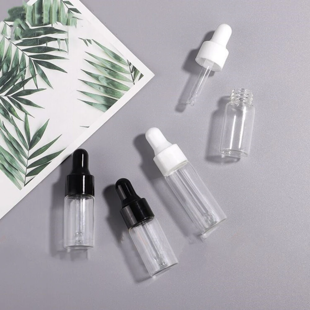2ml/3ml/5ml Small Transparent Essential Oil Bottle Dropper Sub-Bottling Cosmetic Sub-Bottle Bottled Oil Bottle Essence