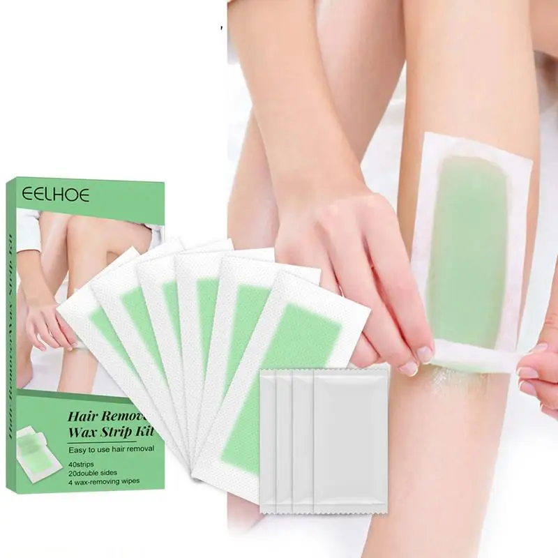 

24Pcs Hair Removal Tool Wax Strips Waxing Wipe Sticker For Face Leg Lip Eyebrow Leg Arm Body Hair Removal Two Side Mini Size