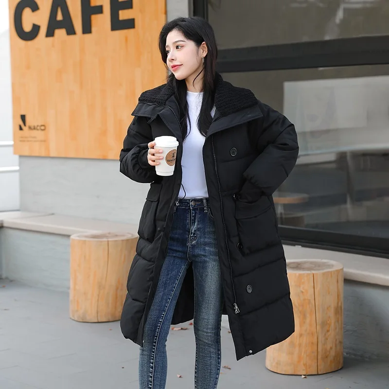 Популярный модный костюм из овечьей шерсти с отрезным воротником хлопка длинное